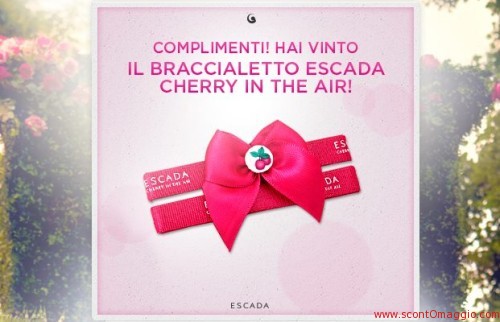 scontOmaggiste vincono tanti braccialetti Escada hai vinto un braccialetto escada