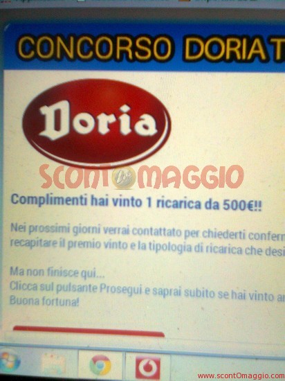 Una nostra lettrice vince 500 euro in buoni spesa! vincita concorso doria 500 euro