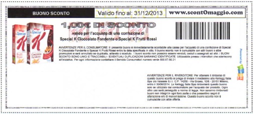 buono sconto kellogg's Special K