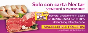 Buono sconto Auchan 50% su macelleria e polleria auchan 50% macelleria