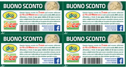 Buoni sconto supermercati Dico buoni sconto dico