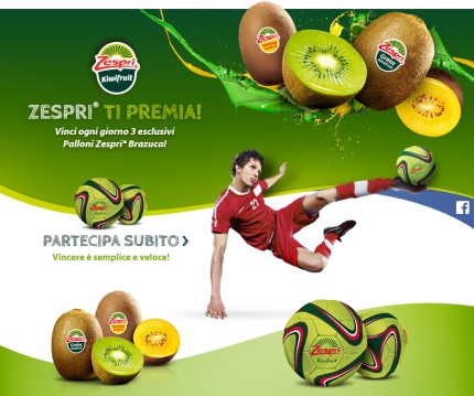 Vinci gratis palloni da calcio con i Kiwi Zespri zespri kiwi brazuca