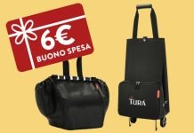 “Turà premia la tua spesa”, premi certi buono spesa 6€, borsa, trolley