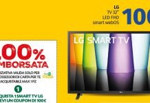 TV LG 32”… rimborso 100% da Pam Retail Pro