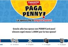 Concorso Paga Penny… vinci ogni mese 5 buoni da 1.000€