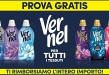 Cashback Vernel 2026… rimborso 100% su 1 prodotto a tua scelta!
